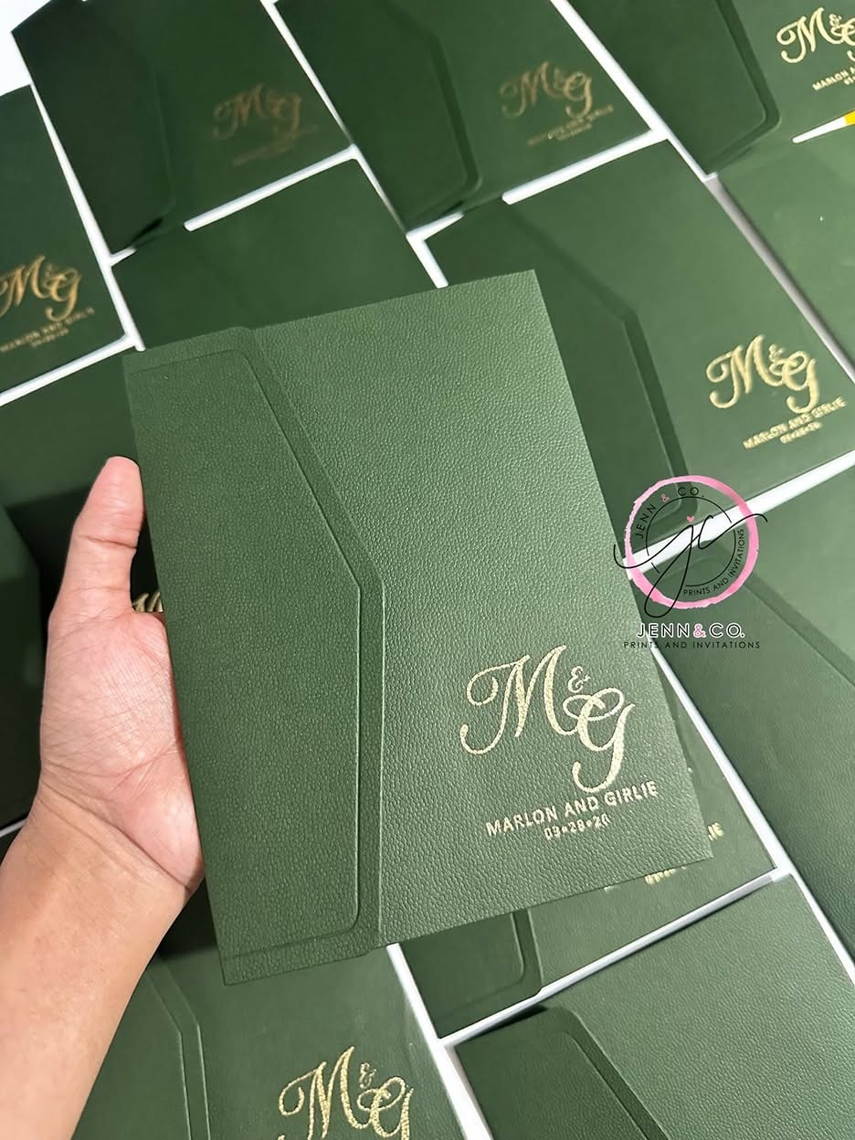 Trifold with monogram